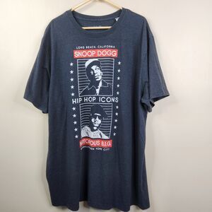 Merch Traffic Mens Hip Hop Icons Snoop Dogg x Notorious B.I.G. SS Tee 3XLT